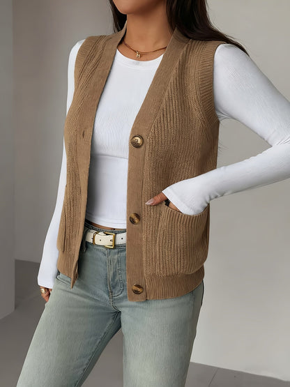 Miranda | Button-Front Knit Vest