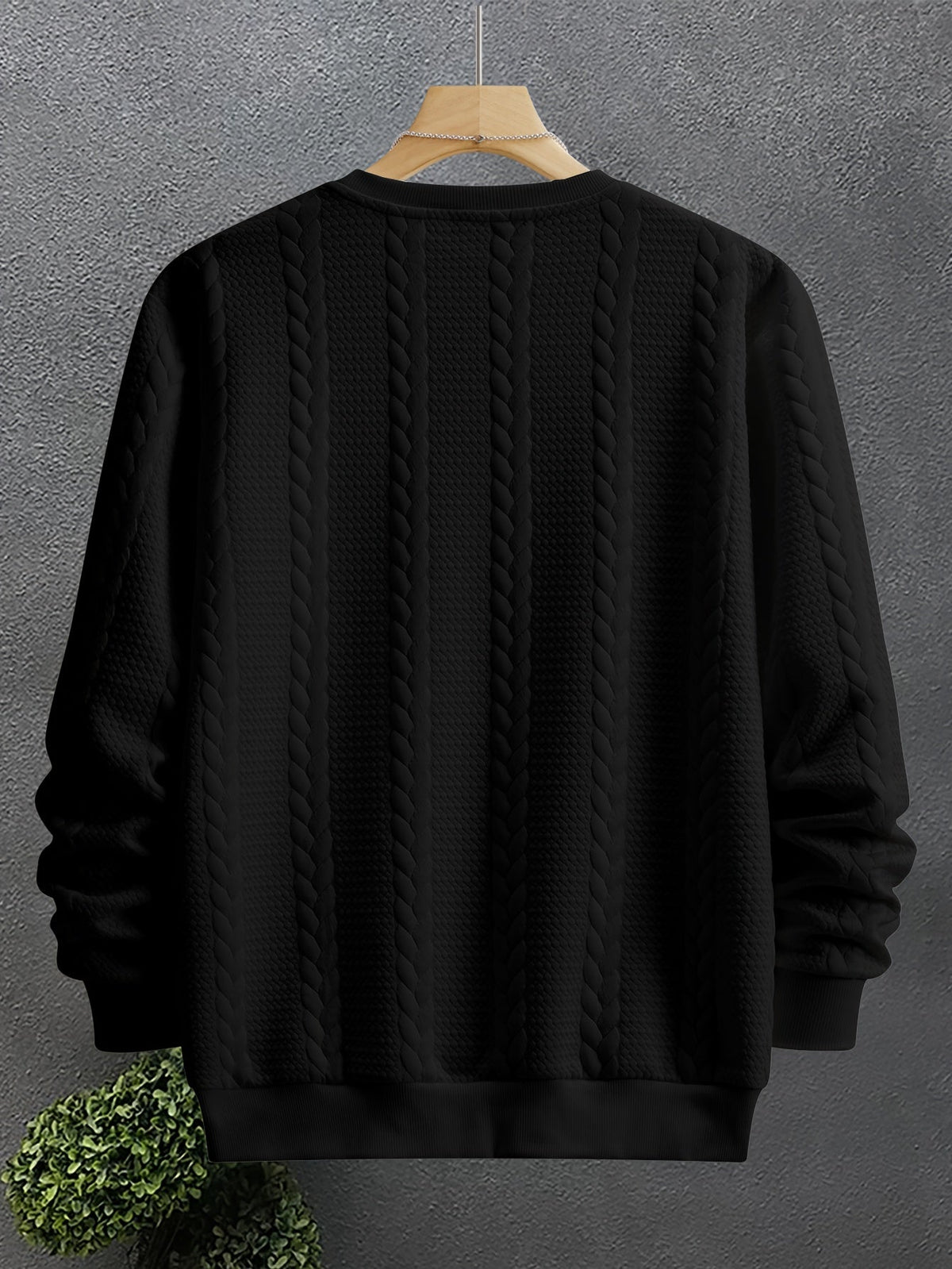 Maddox | Textured Crew Neck Sweatshirt