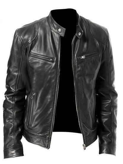Blake | Classic Stand-Collar Moto Jacket