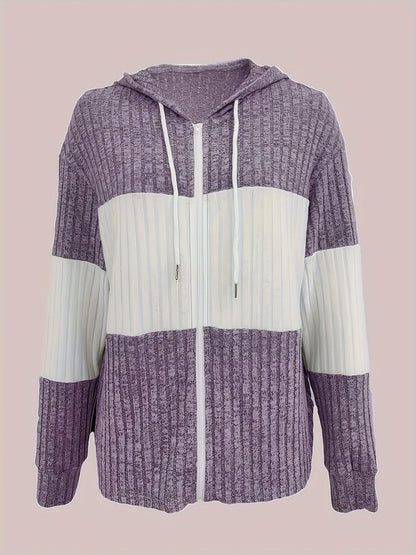 Tamara | Textured Hooded Zip Jacket