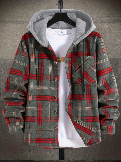 Gabriel | Christmas Hooded Plaid Jacket