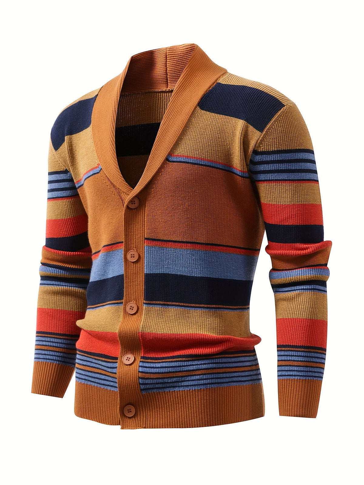 Rupert | Striped Shawl-Collar Cardigan