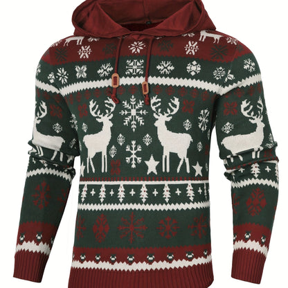 Nicholas | Christmas Reindeer Hooded Jumper