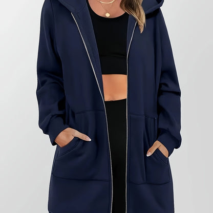 Sloane | Longline Hooded Zip Jacket