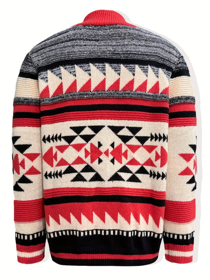 Rylan | Patterned Zip-Up Cardigan
