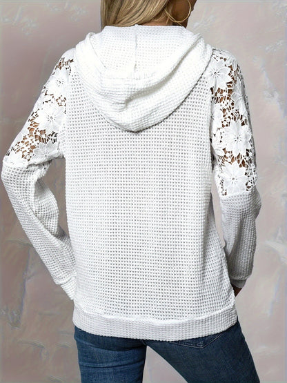 Fern | Lace-Trimmed Hooded Top