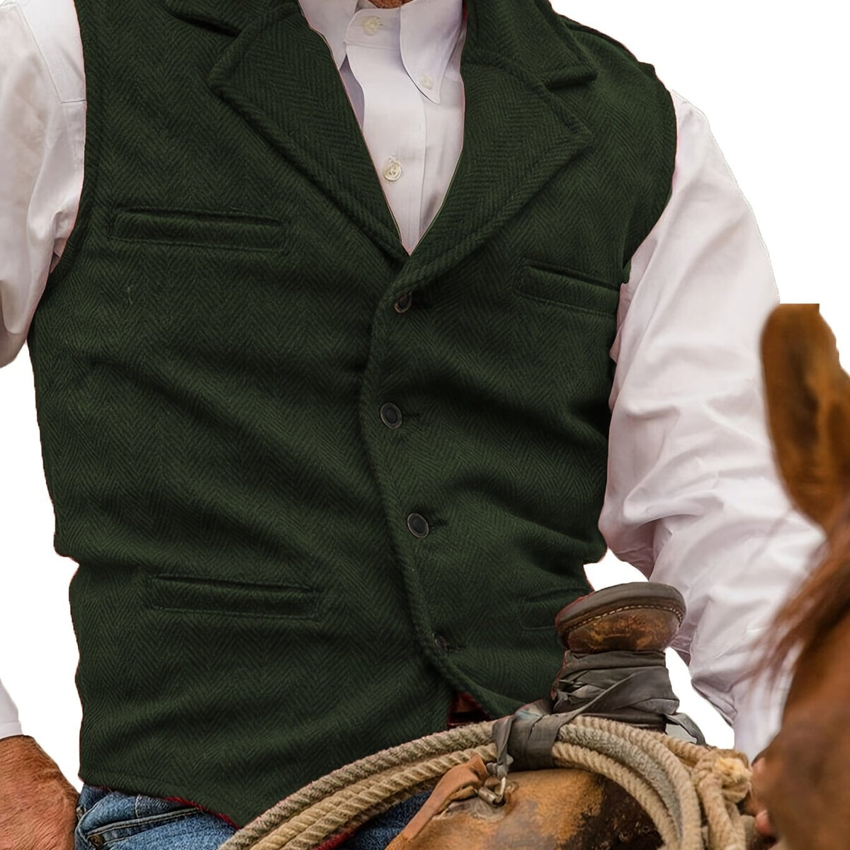 Rhodes | Heritage Herringbone Waistcoat