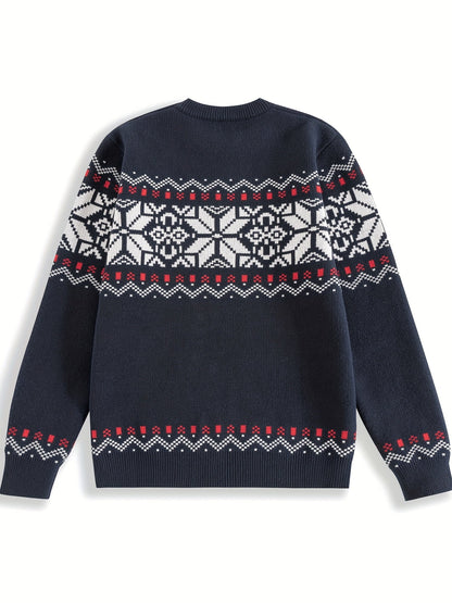 Fabian | Nordic Patterned Crewneck Sweater