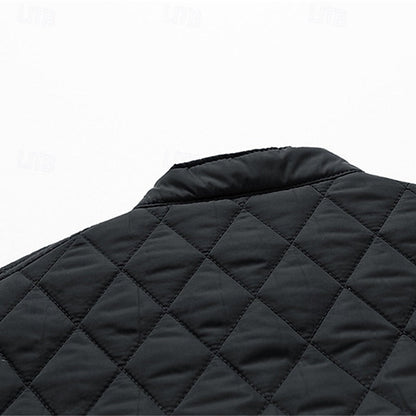Carter | Diamond-Quilted Stand-Collar Jacket