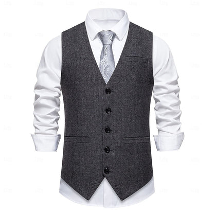 Griffin | Tailored Herringbone Waistcoat
