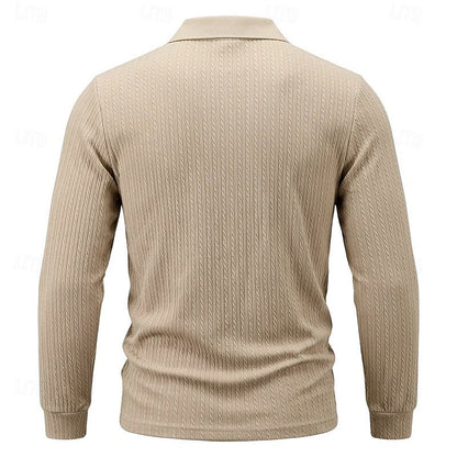Bryson | Textured Quarter-Zip Polo Shirt