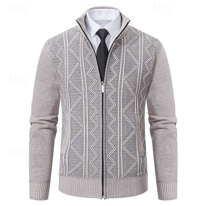 Fletcher | Textured Stand-Collar Cardigan