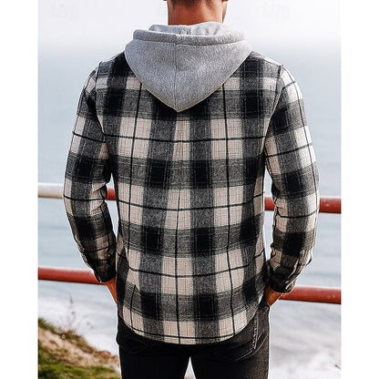 Thatcher | Hooded Checked Shirt Jacket