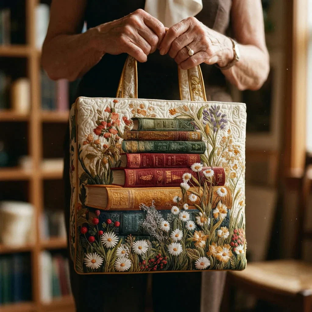 HANDMADE BAG - FLORAL BOOKS