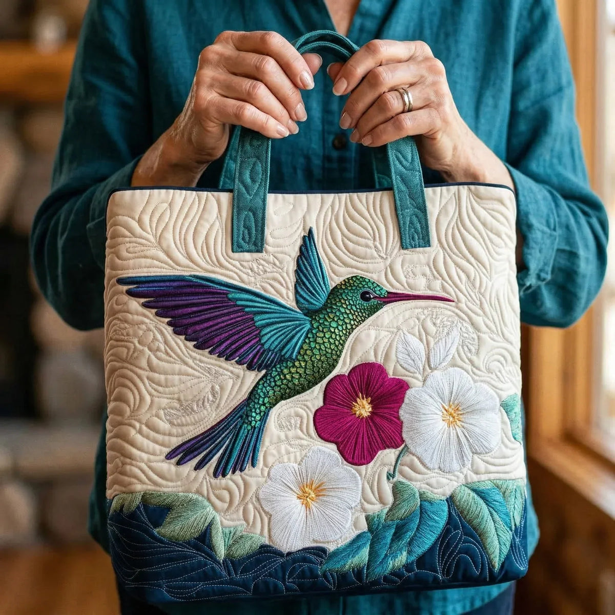 HANDMADE BAG - MOCKINGBIRD WHITE