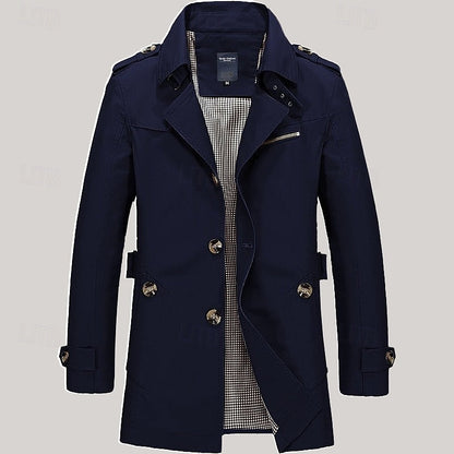 Caleb | Tailored Single-Breasted Trench Coat