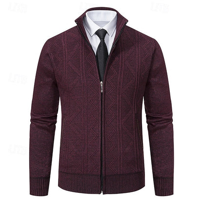 Fletcher | Textured Stand-Collar Cardigan
