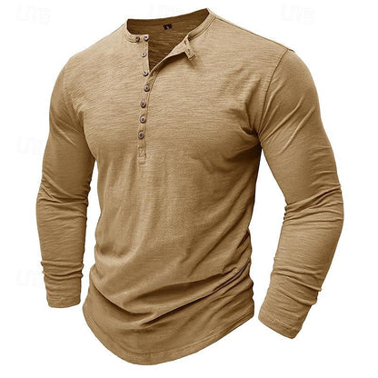 Nash | Classic Long-Sleeve Henley Shirt