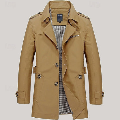 Caleb | Tailored Single-Breasted Trench Coat