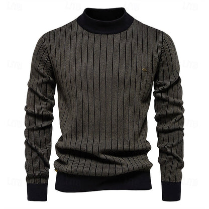 Gareth | Textured Mock Neck Jumper