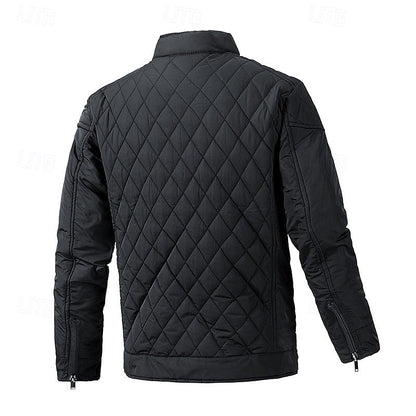 Carter | Diamond-Quilted Stand-Collar Jacket