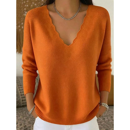 Margaret | Scalloped V-Neck Halloween Jumper