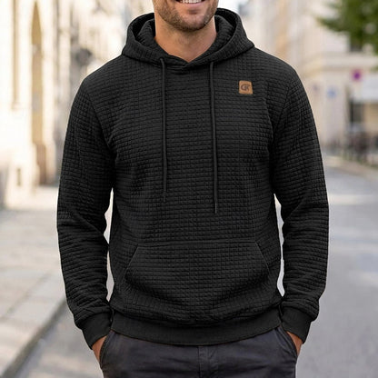 Merrick | Textured Hooded Pullover Hoodie