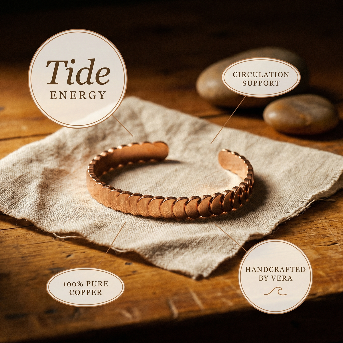 Ethal's Tide Copper Bracelet