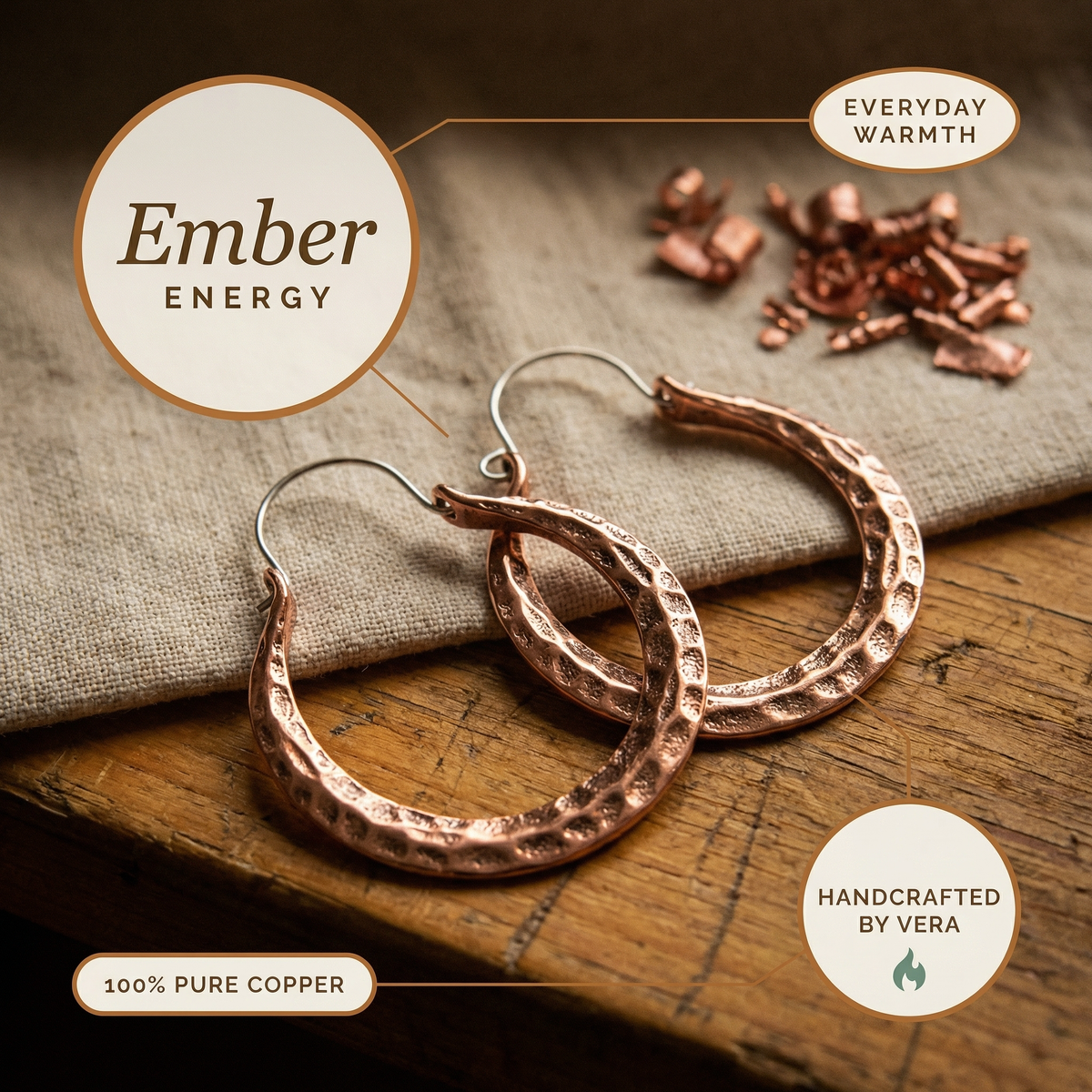 Ethal's Ember Copper Earrings