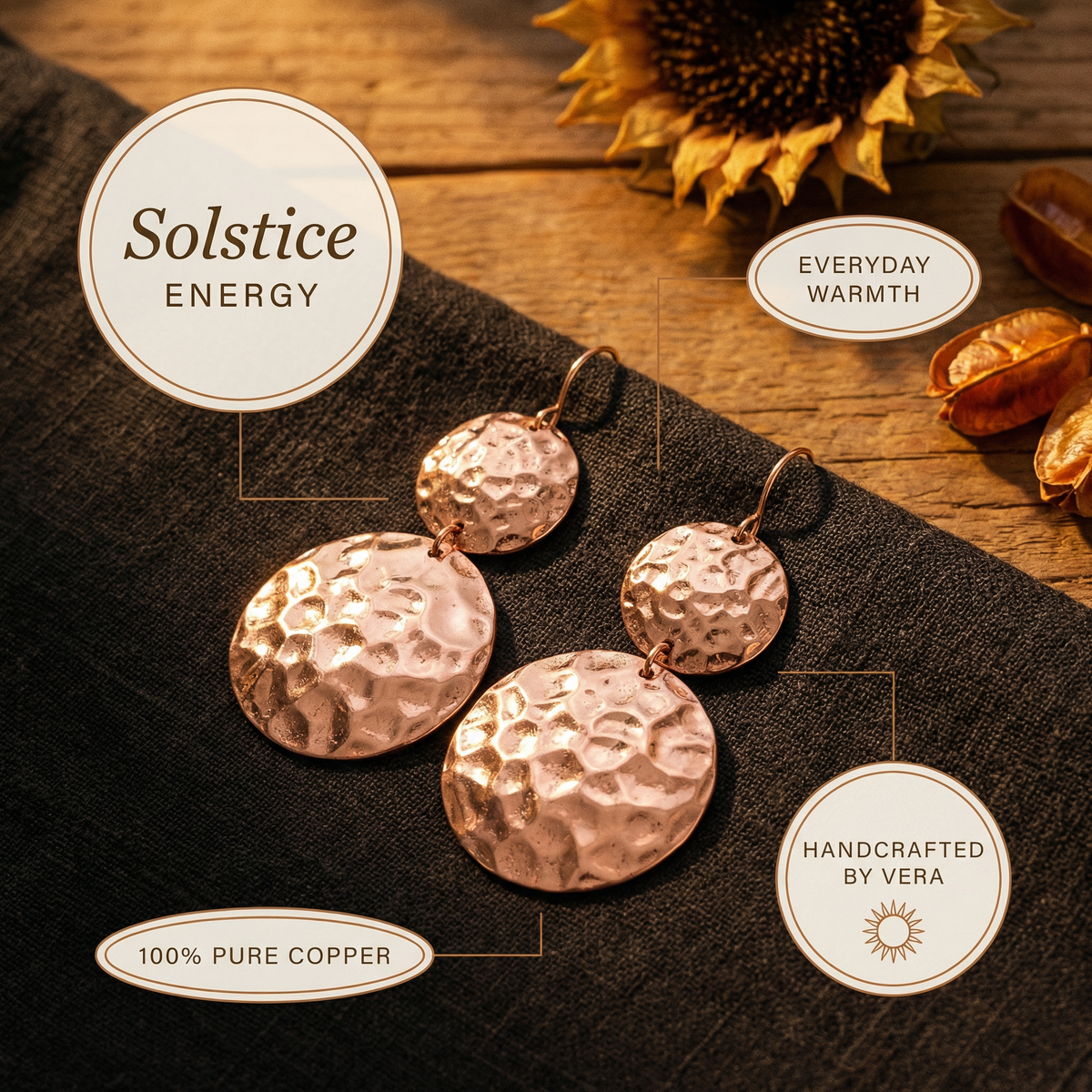Ethal's Solstice Copper Earrings