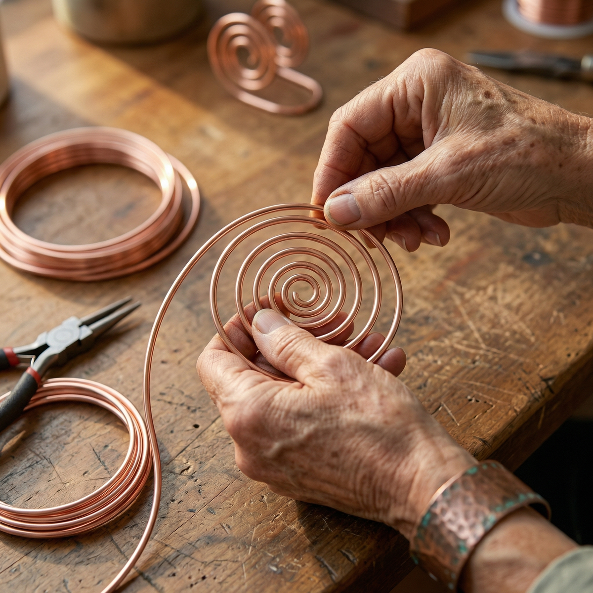 Ethal's Flow Copper Hand Spiral