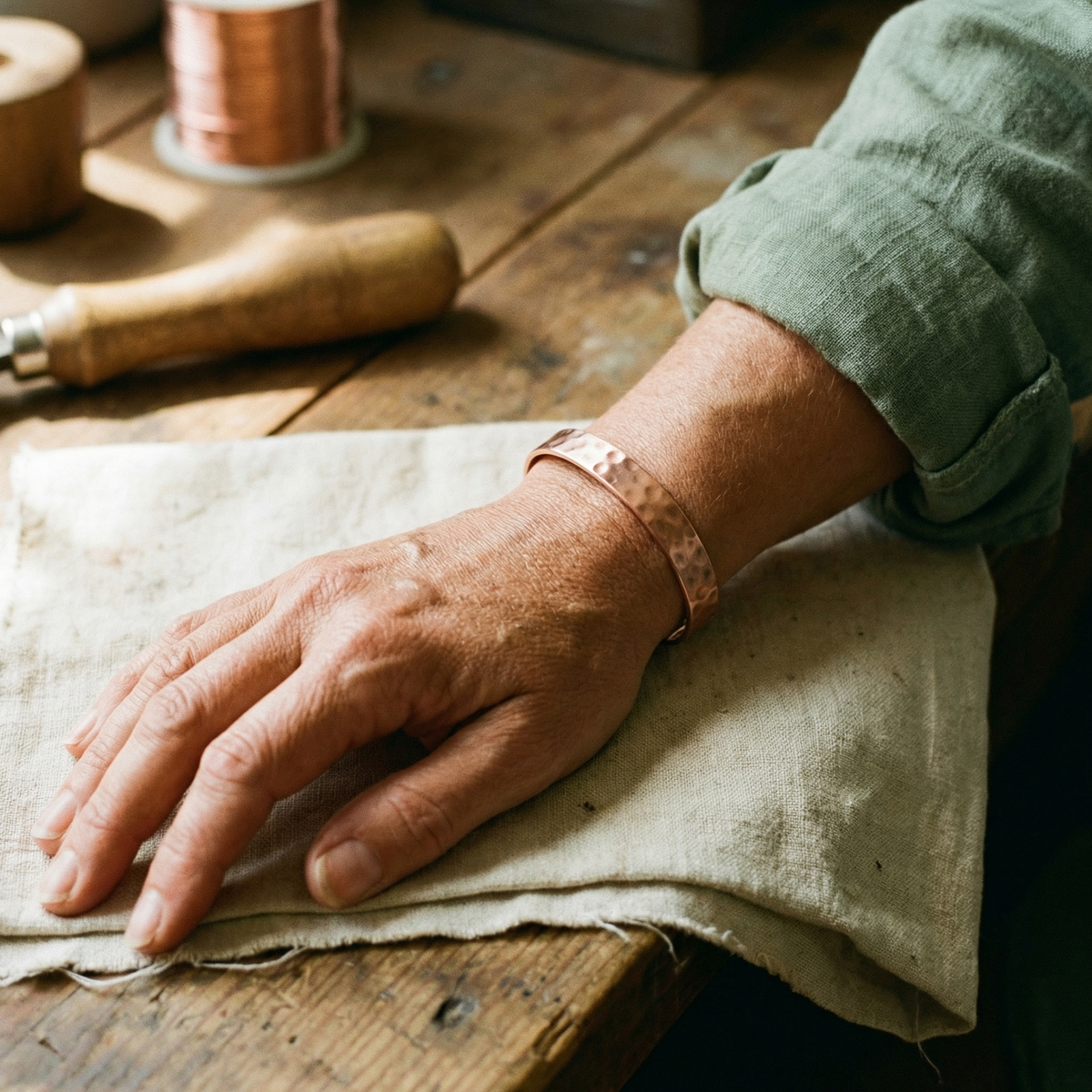 Ethal's Lodestone Copper Bracelet