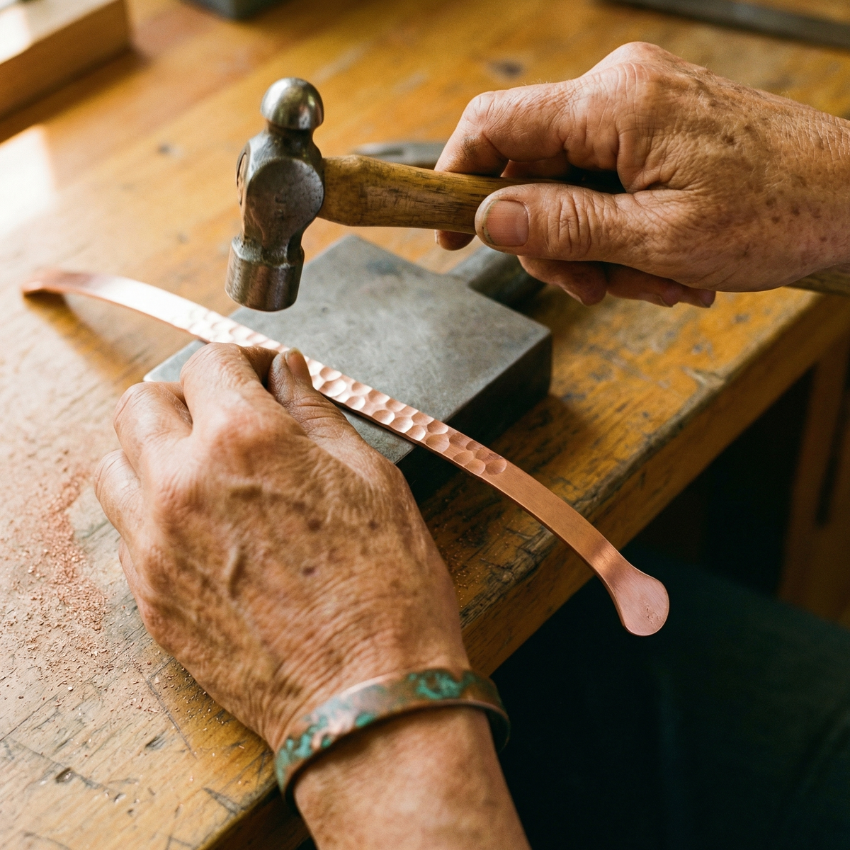 Ethal's Lodestone Copper Bracelet