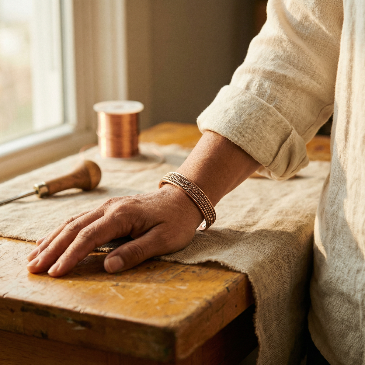 Ethal's Forge Copper Bracelet