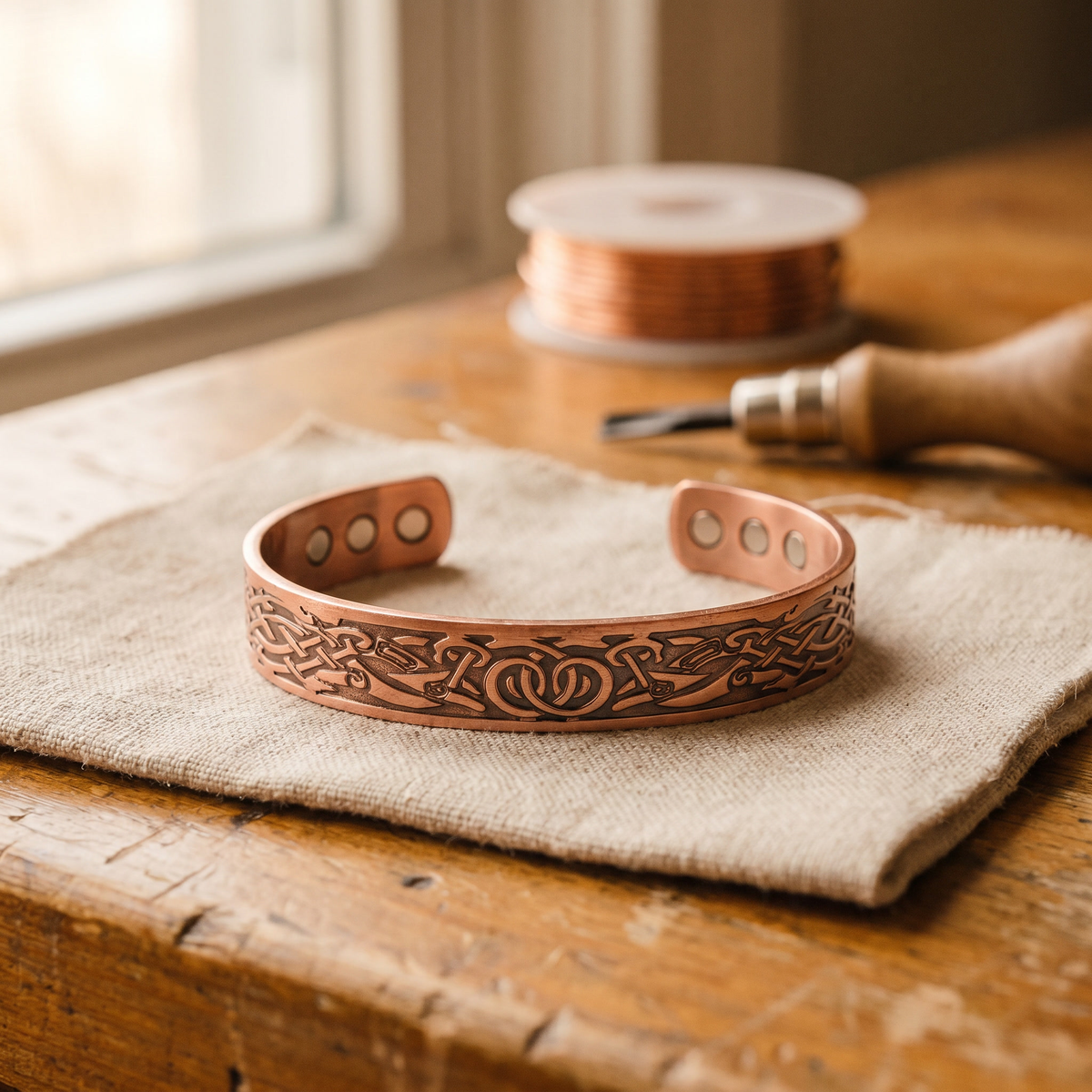 Ethal's Moss Copper Bracelet
