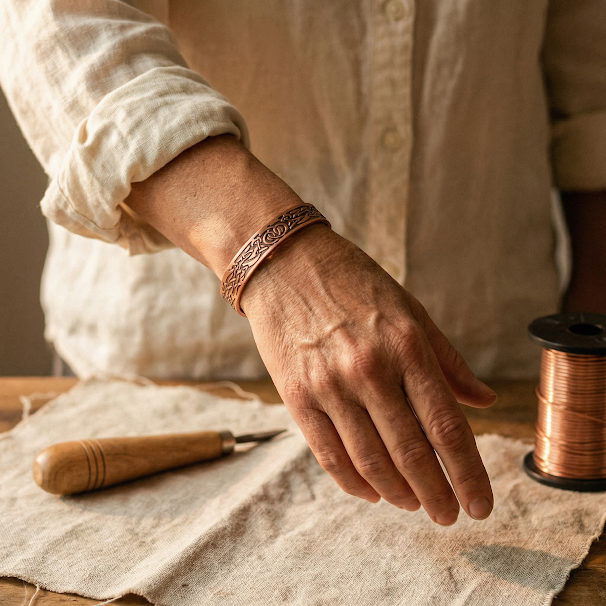 Ethal's Moss Copper Bracelet