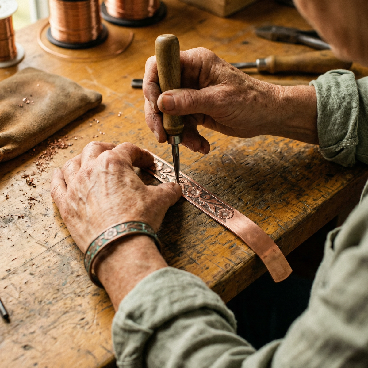 Ethal's Vine Copper Bracelet