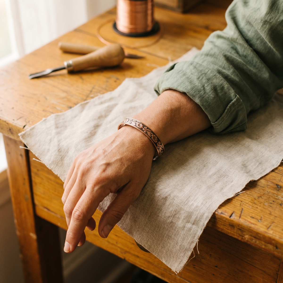 Ethal's Vine Copper Bracelet