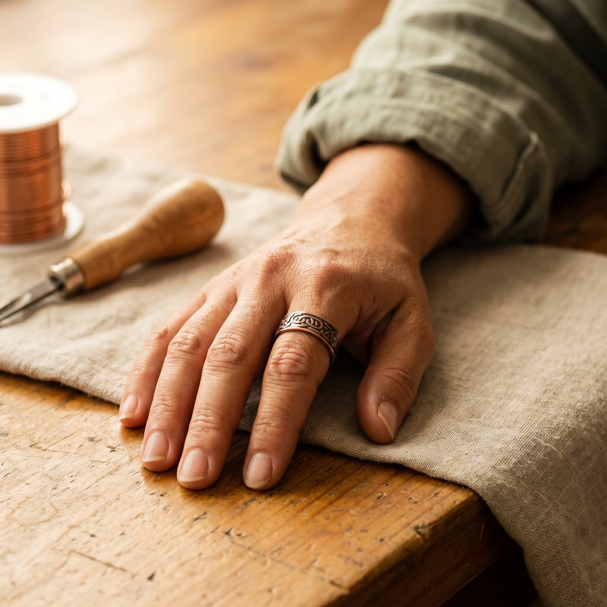Ethal's Burr Copper Ring