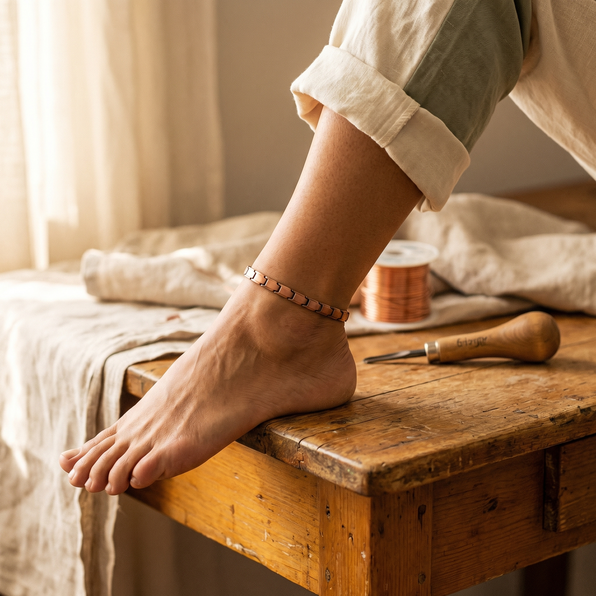 Ethal's Shore Copper Anklet