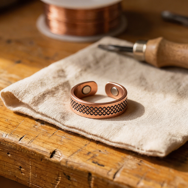 Ethal's Grid Copper Ring
