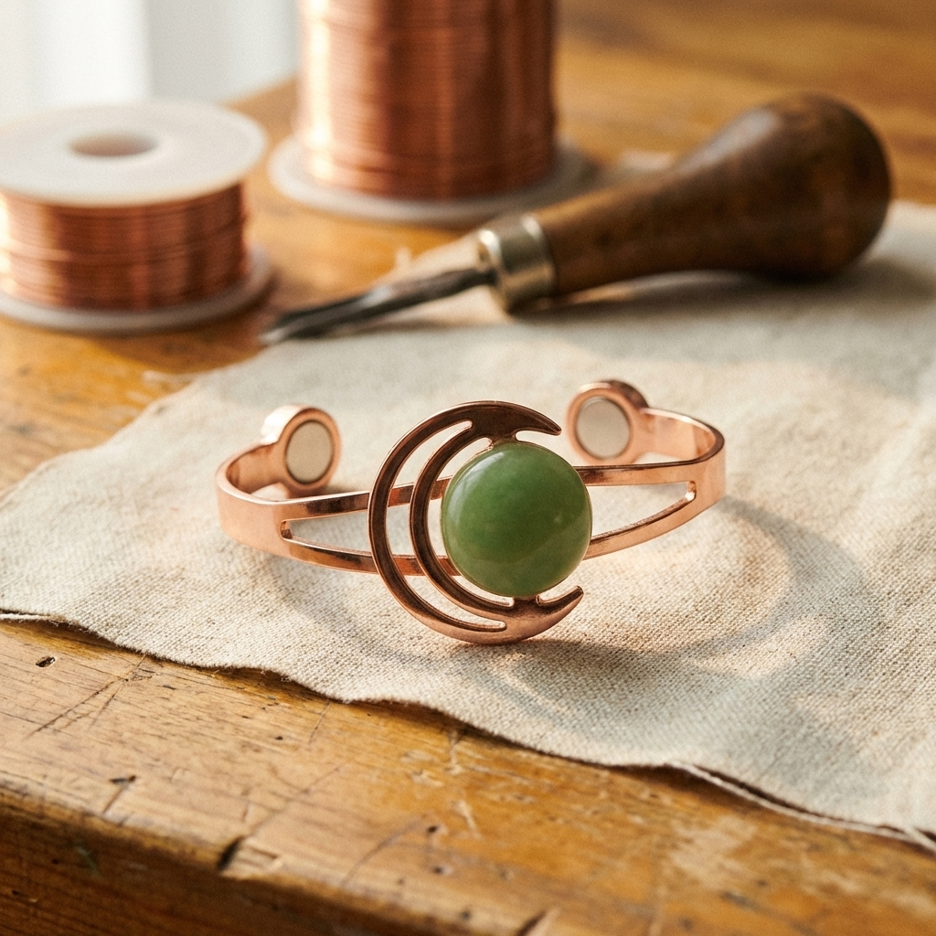 Ethal's Sphere Green Copper Bracelet