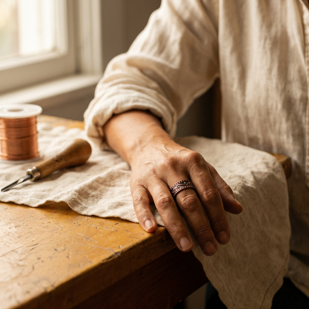 Ethal's Fern Copper Ring
