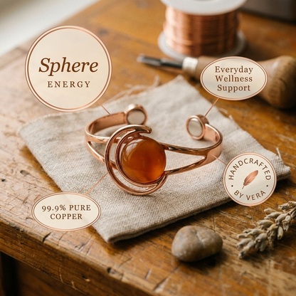 Ethal's Sphere Orange Copper Bracelet