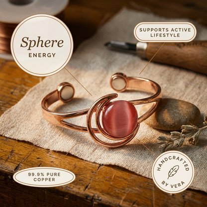 Ethal's Sphere Pink Copper Bracelet
