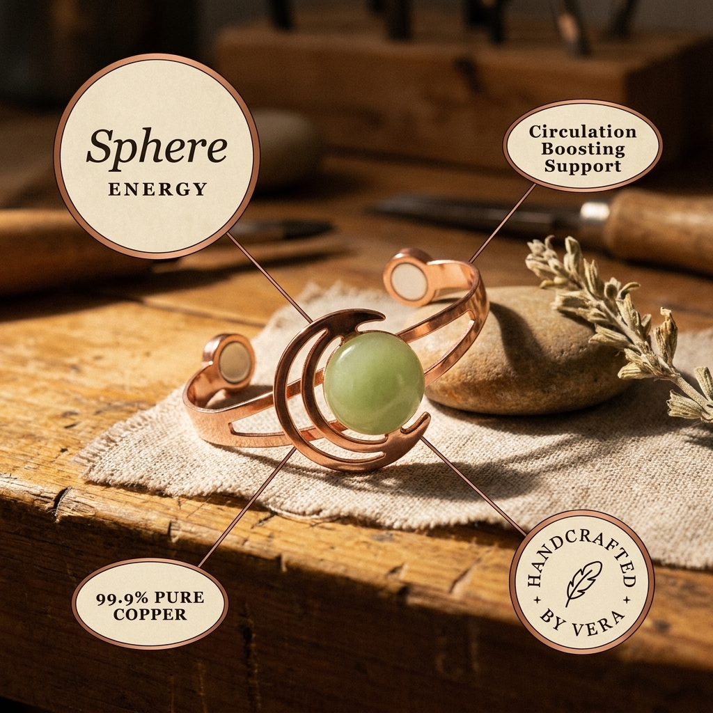 Ethal's Sphere Green Copper Bracelet