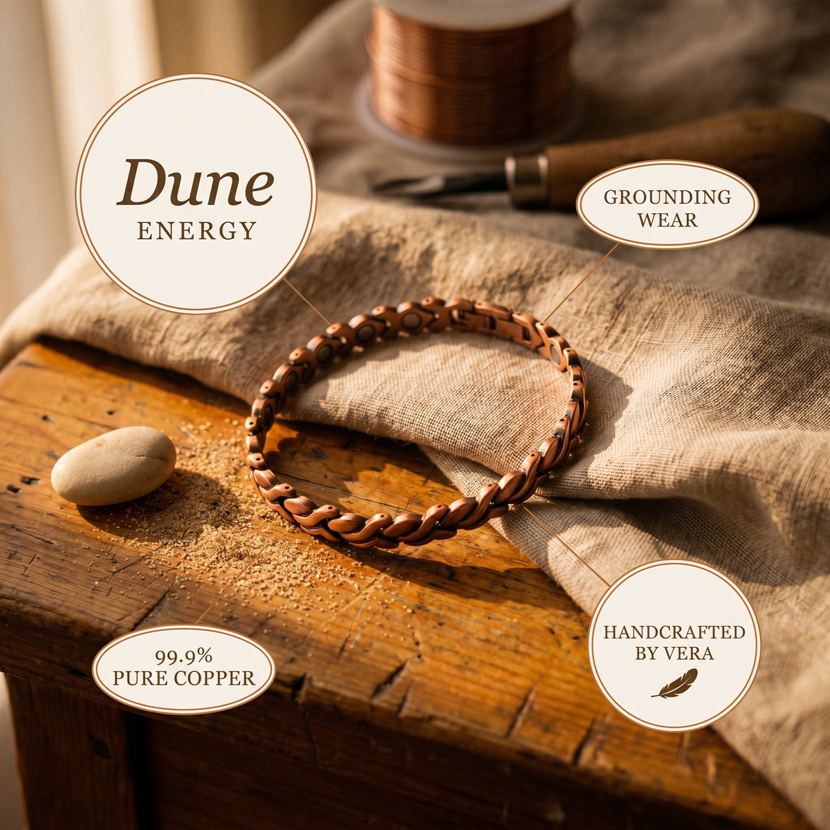 Ethal's Dune Copper Anklet