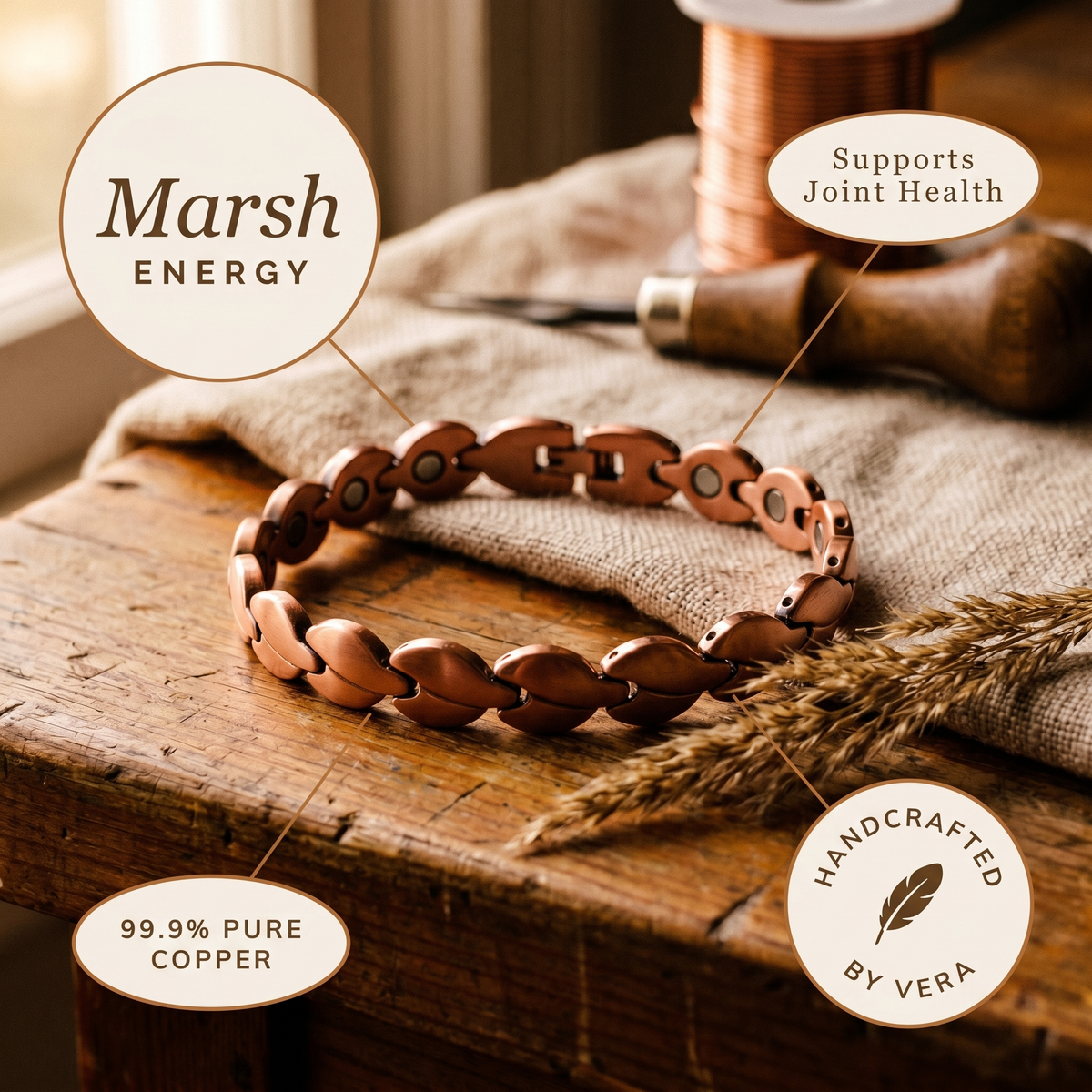 Ethal's Marsh Copper Anklet