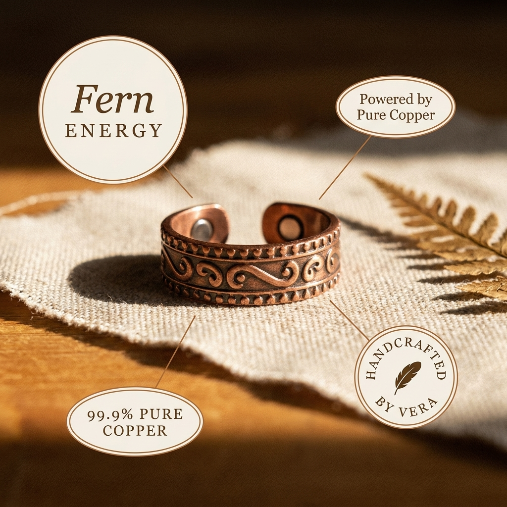 Ethal's Fern Copper Ring