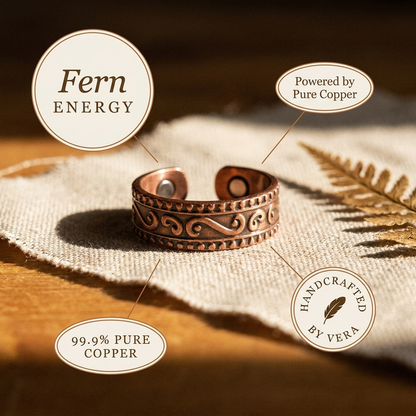 Ethal's Fern Copper Ring